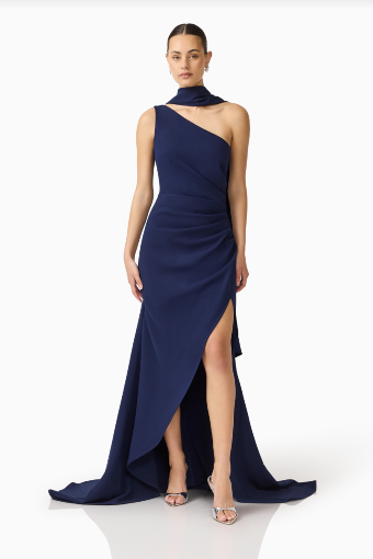 Elliatt Leonara One Shoulder Gown #3 Deep Navy thumbnail