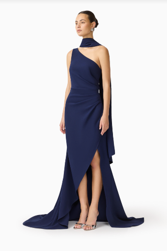 Elliatt Leonara One Shoulder Gown #2 Deep Navy thumbnail
