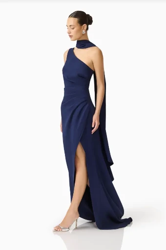 Elliatt Leonara One Shoulder Gown #14 Deep Navy thumbnail