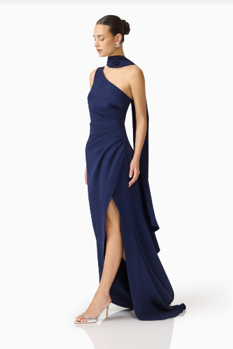 Elliatt Leonara One Shoulder Gown #1 Deep Navy thumbnail