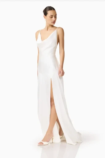 Elliatt Erielle Cowl Neck Gown #10 White thumbnail