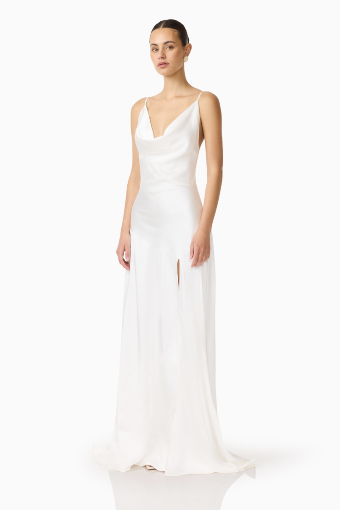 Elliatt Erielle Cowl Neck Gown #16 White thumbnail