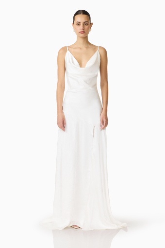 Elliatt Erielle Cowl Neck Gown #0 default White thumbnail