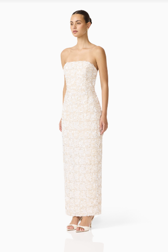 Elliatt Silvana Strapless Gown #1 White/Silver thumbnail
