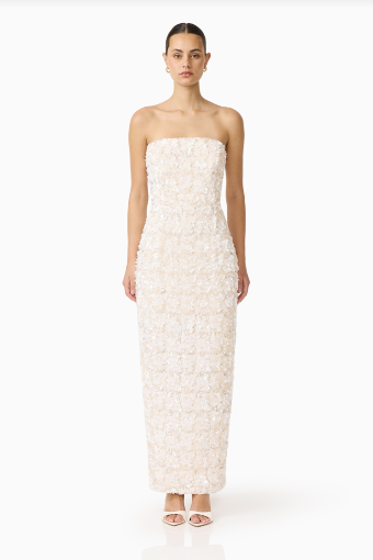Elliatt Silvana Strapless Gown #0 default White/Silver thumbnail