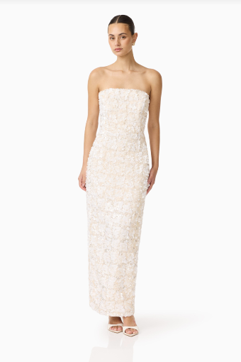 Elliatt Silvana Strapless Gown #2 White/Silver thumbnail