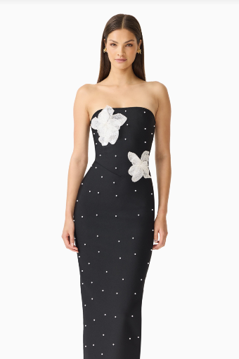 Elliatt Natasia Pearl Maxi Dress #3 Black thumbnail