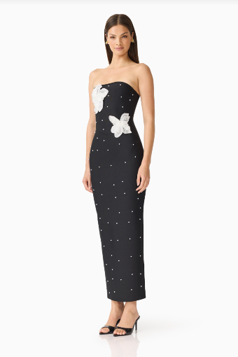 Elliatt Natasia Pearl Maxi Dress #1 Black thumbnail