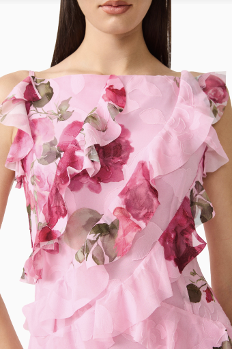 Elliatt Eleanora Sleeveless Ruffle Gown #4 default Pink Multi thumbnail