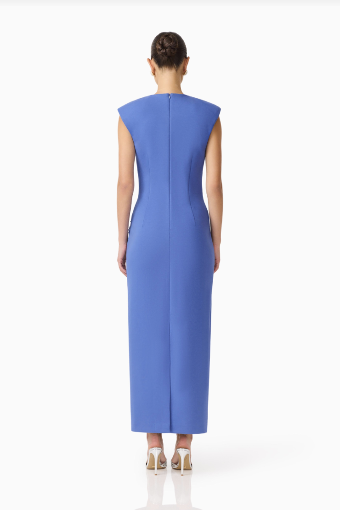Elliatt Talitha Plunging Neck Column Dress #3 Corn Flower Blue thumbnail