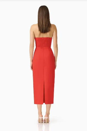 Elliatt Fleurisca Column Midi Dress #4 default Scarlet Red thumbnail