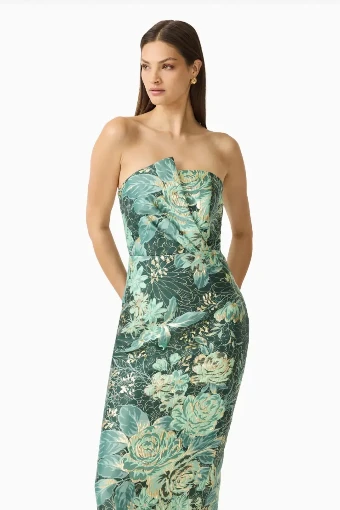 Elliatt Meliora Column Midi Dress #2 Green Multi thumbnail