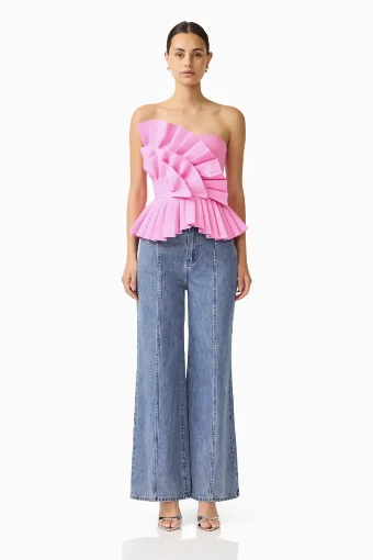 Elliatt Orelia Pleated Top #0 default Candy Pink thumbnail