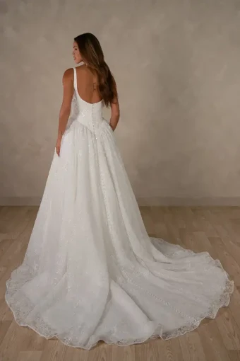 Essense of Australia D4634 #1 (IV-IV) Ivory Lace and Tulle over Ivory Gown thumbnail