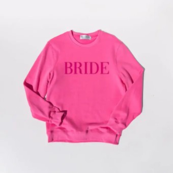 Heirloom Bridal BRIDE Embroidered Sweatshirt #0 default Hot Pink thumbnail