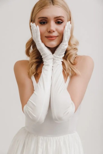 Heirloom Bridal Rae Satin Gloves #0 default Ivory thumbnail