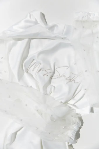 Heirloom Bridal Pearl Sleeve Bridal Robe (long) #5 Ivory thumbnail