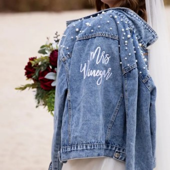 Heirloom Bridal To The Moon Denim Jacket #2 Classic Blue thumbnail