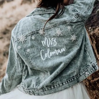 Heirloom Bridal Star Struck Denim Jacket #0 default Black thumbnail