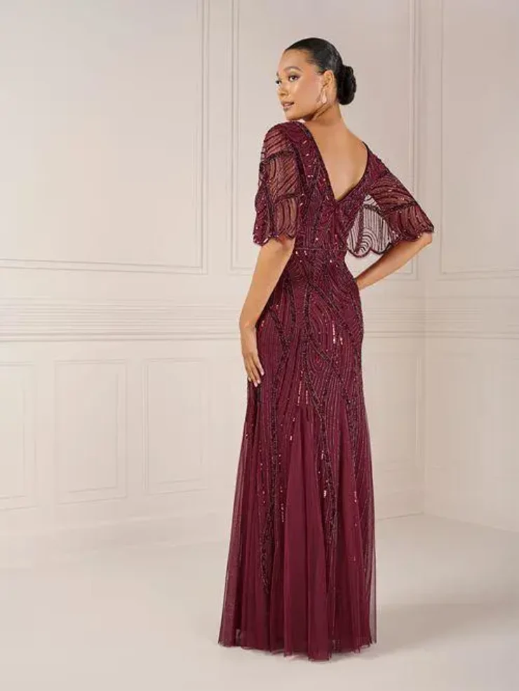 green emerald velvet dress Amazon.com: Adrianna Papell Women's Short Sleeve Blouson Beaded Gown,  Cassis, 2 : Clothing, Shoes & Jewelry main image 1