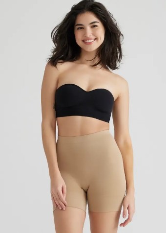 Yummie Mid Waist Thigh Shaper w/ CB Ruching #4 Black thumbnail