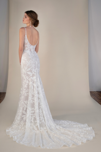 All Who Wander Ensley #1 (IV-RUM) Ivory Lace and Tulle over Rum Gown thumbnail