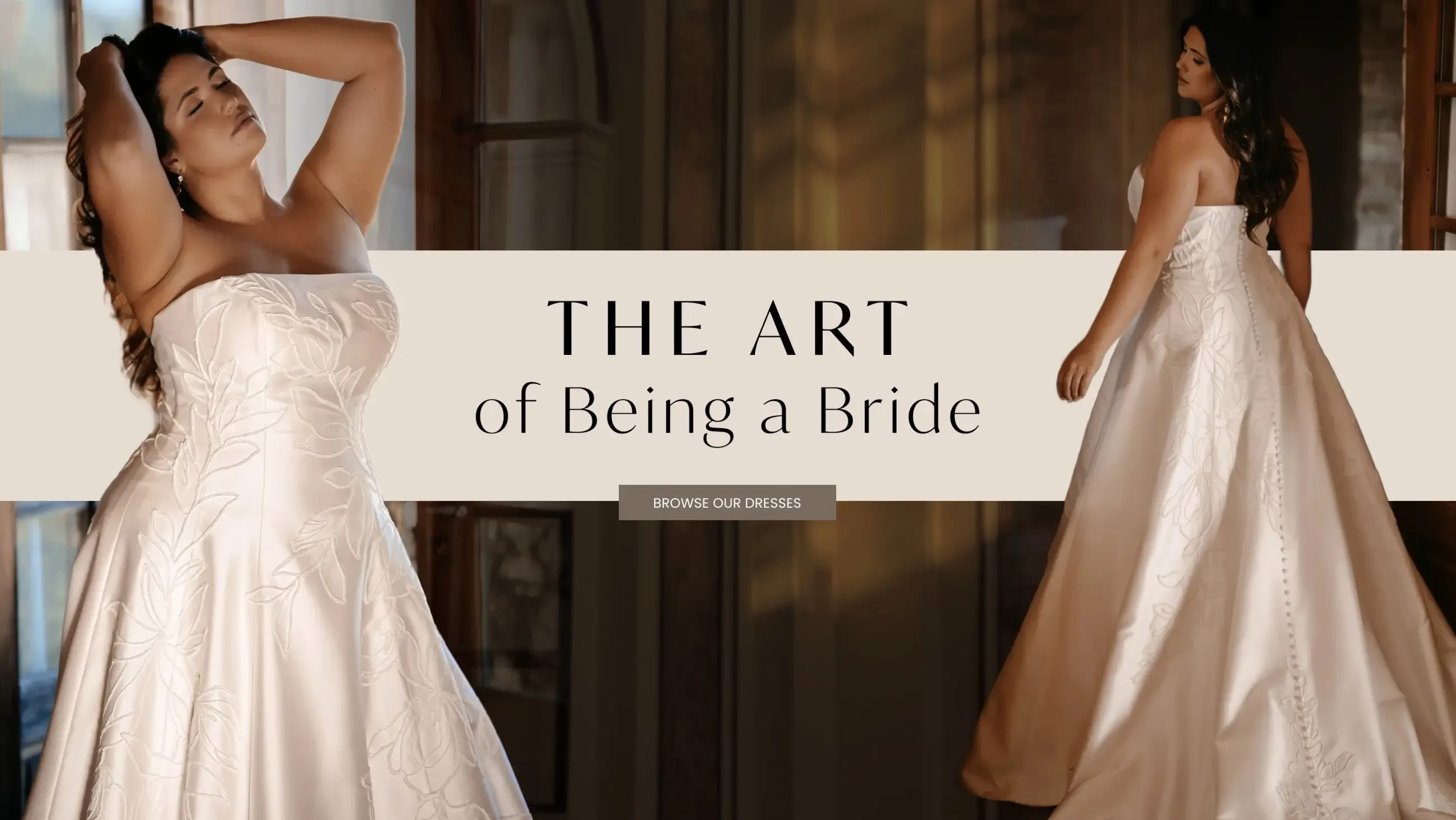 Women wearing ivory gown