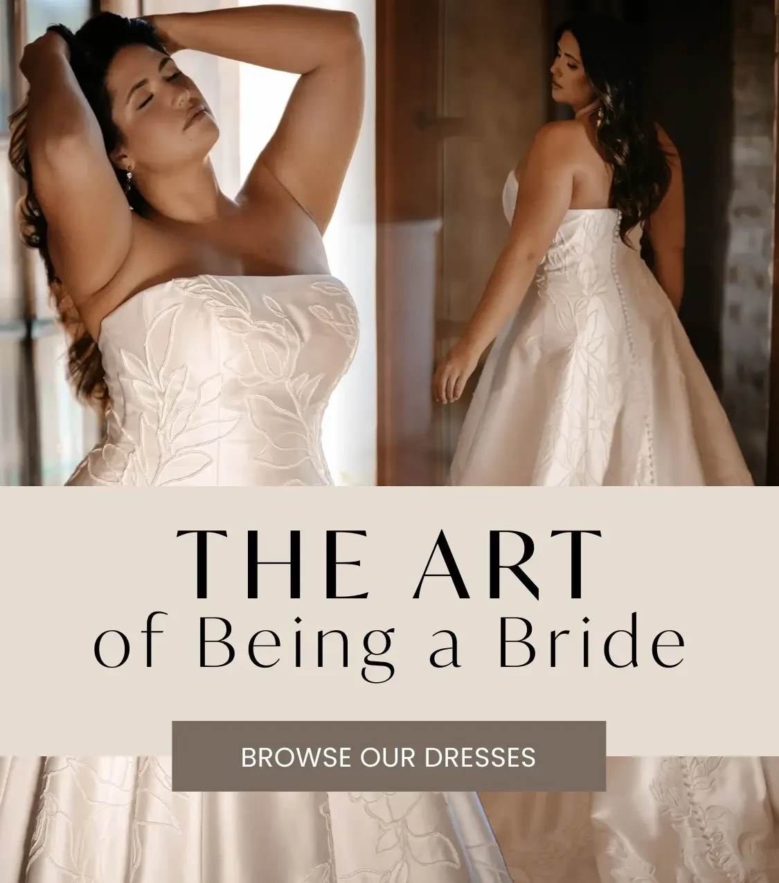 Women wearing ivory gown